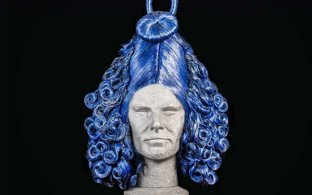 Parrucca fantasy blu