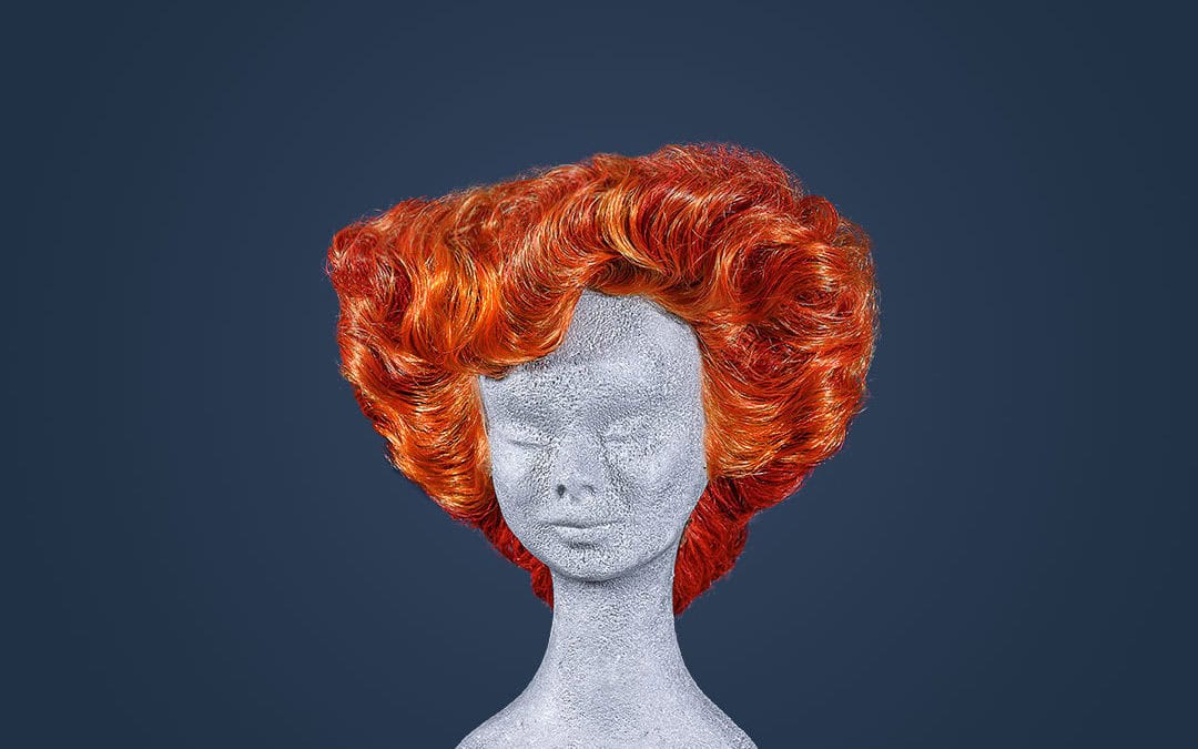 Parrucca 900 stile Gibson Girl