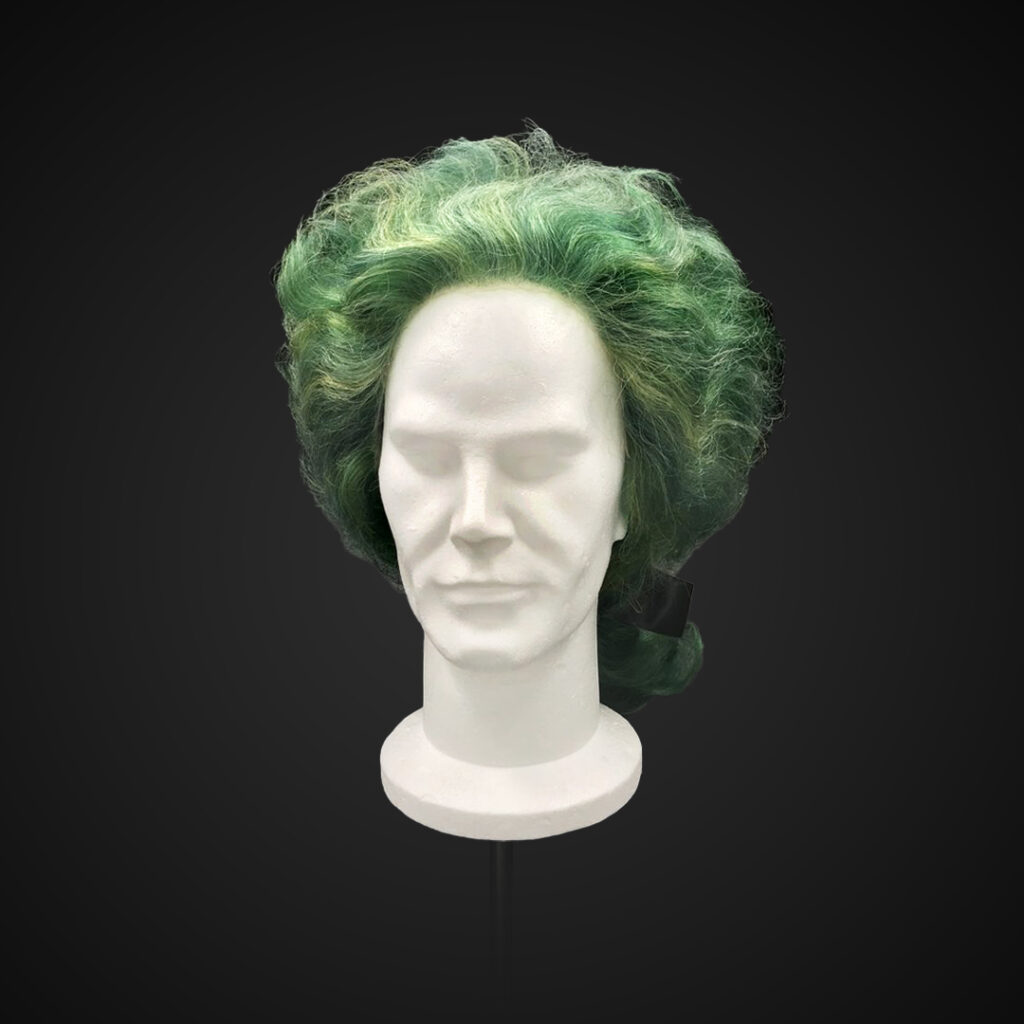 Parrucca con capelli verdi