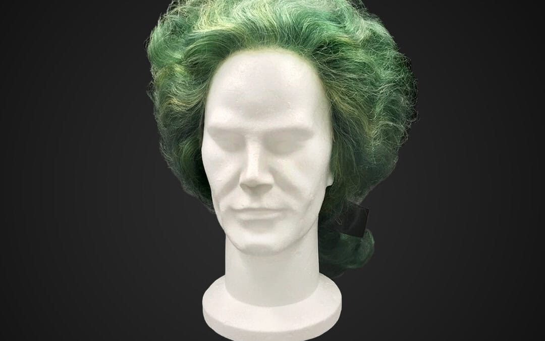 Parrucca con capelli verdi