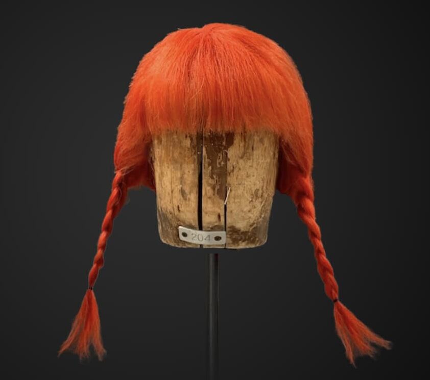 Parrucca stile Pippi Calzelunghe