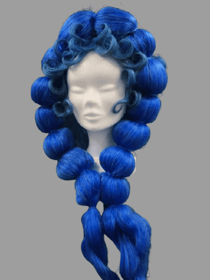 Parrucca fashion da donna blu lunga