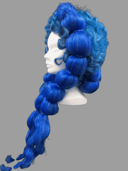 Parrucca fashion da donna blu lunga - immagine 3