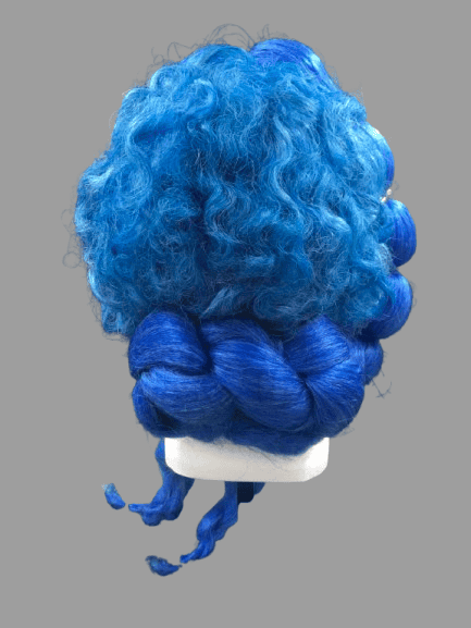 Parrucca fashion da donna blu lunga - immagine 2